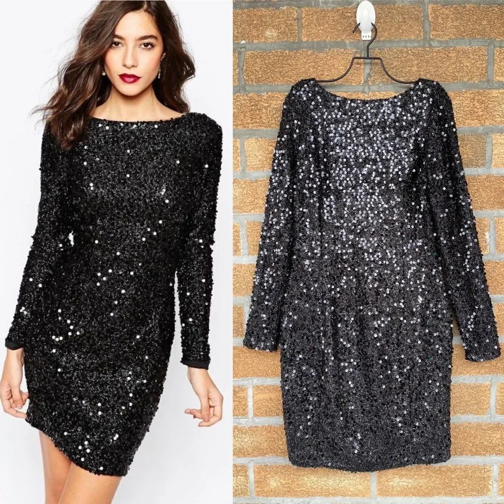 Warehouse London Sequin evening dress size 8